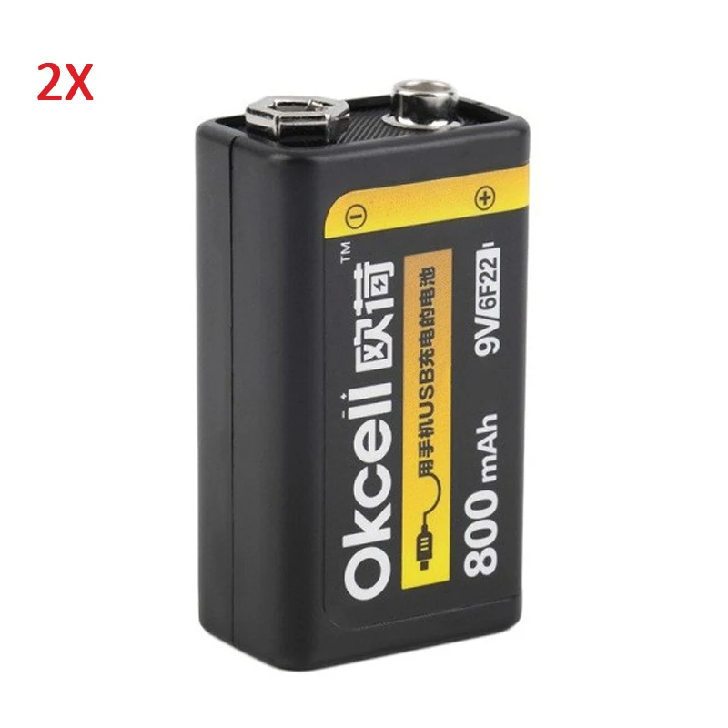 Горячая Распродажа OKcell 9V 800mAh USB аккумуляторная батарея Lipo для радиоуправляемого