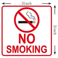8 pack modern no smoking vinyl signs warning sticker pvc letter printed label stickers on wall glass window red caution 3 inch