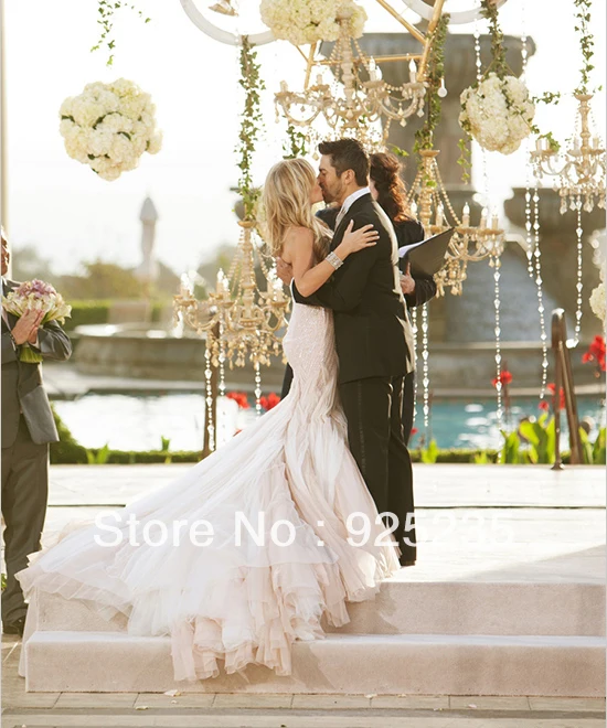 Simple White Wedding Dresses Silver Dress With Long Trains Casual Mermaid Floor-Length Cathedral/Royal Train Bead 2015 Discount | Свадьбы и