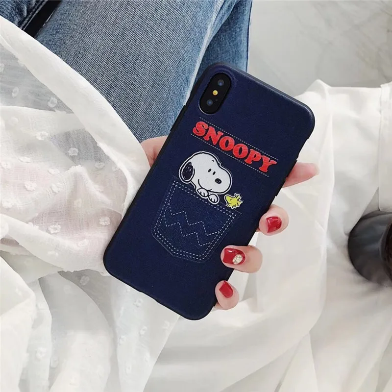 3D рельефные чехлы с рисунком собаки для телефона iphone 7 8 Plus 6 6s Coque мультфильм