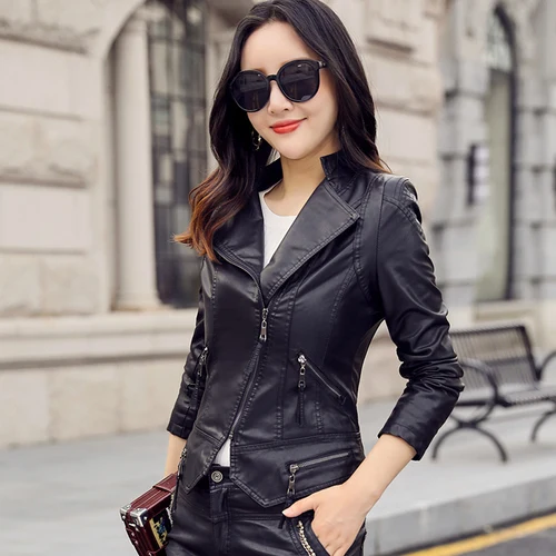 

Весенняя кожаная куртка для деловой женщины Casaco Feminino Chaqueta Mujer Jaquetas Abrigo Mujer, ветровка, пальто для женщин, кардиган, топы