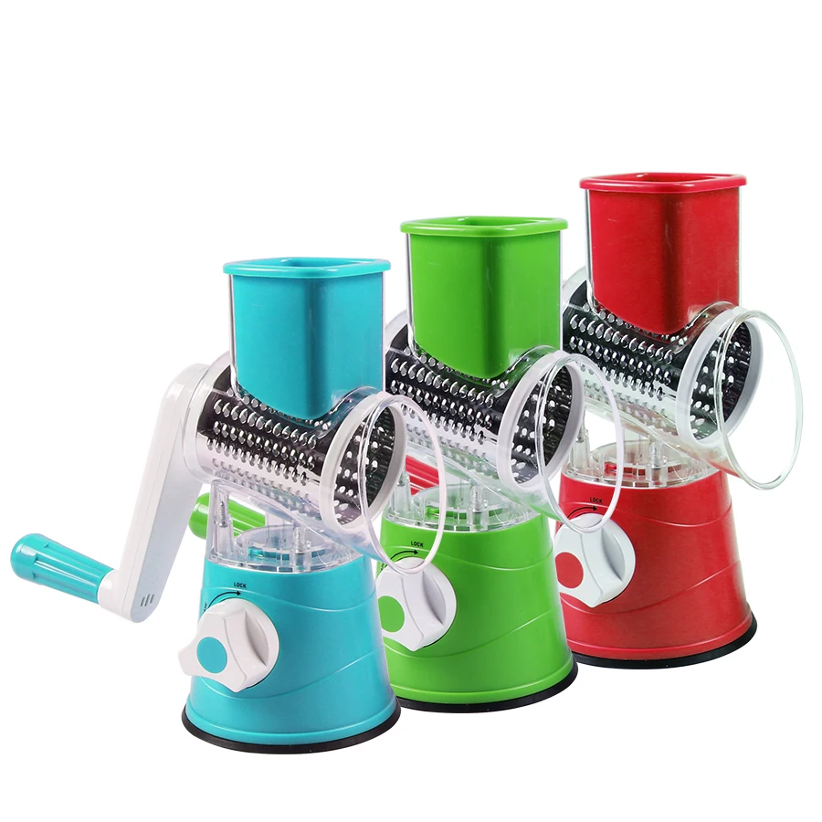1PC 3 in 1 Manual Vegetable Cutter Slicer Multifunctional Round Mandoline Potato Cheese Kitchen Gadget Accessories QA 072 | Дом и сад