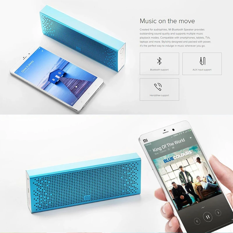 Оригинальный Xiaomi mi Bluetooth Динамик Беспроводной стерео ni Портативный MP3 плеер