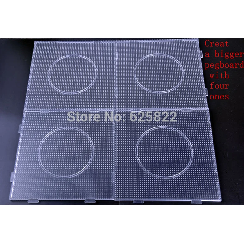 

4PCS 3mm EVA Big Square Pegboards Hama/Fuse/Perler Beads Board Jigsaw Handmade Cartoon Material DIY Lover