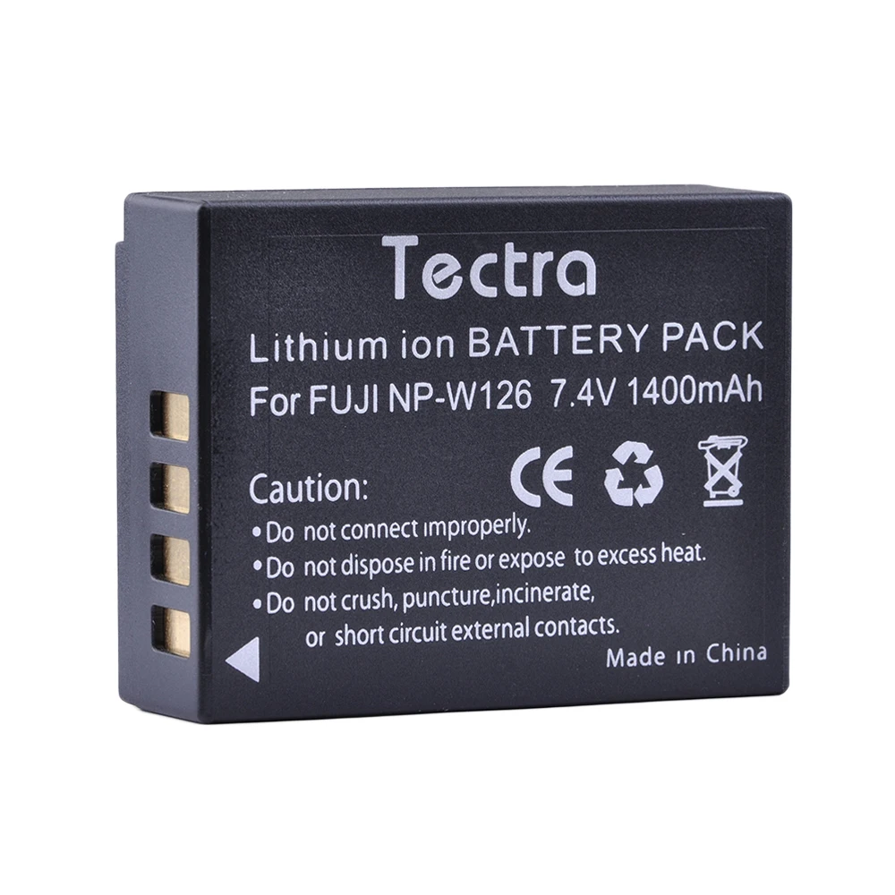 Tectra 2Pcs NP W126 Camera аккумулятор для Fujifilm FinePix HS30EXR HS33EXR HS50EXR X A1 E1 E2 M1|camera battery|np w126battery for