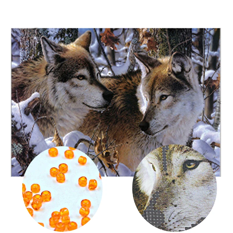 Рукоделие вышивка бисером своими руками снегом волка Женская - Цена: 1 283,72 руб.