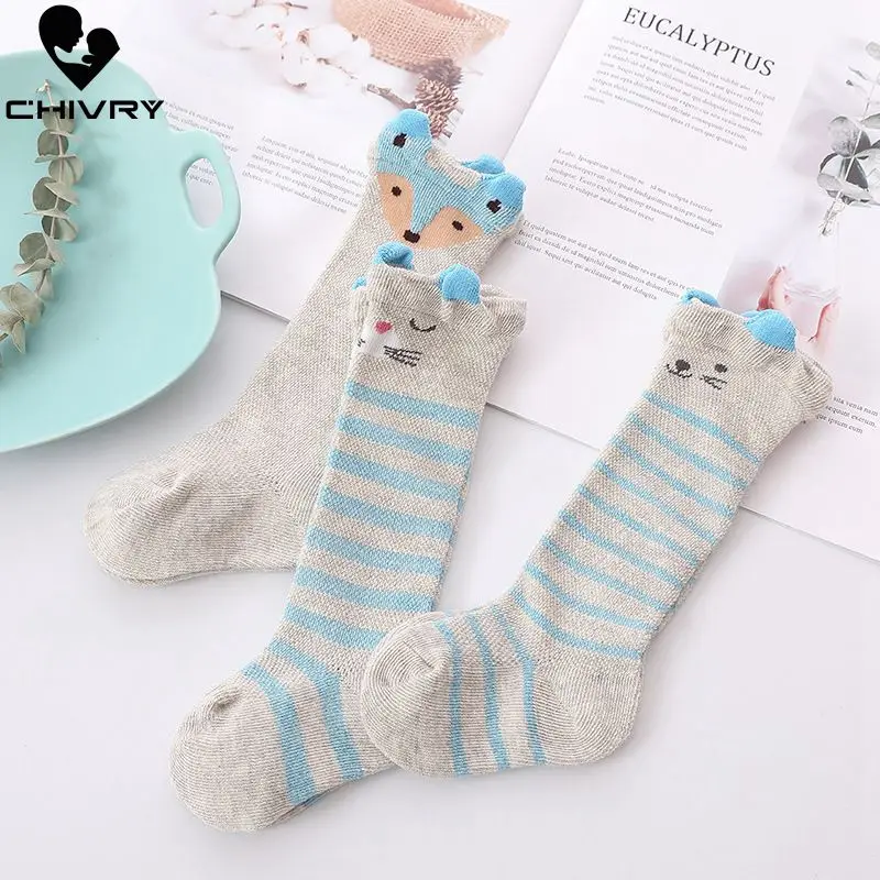 Chivry 3Pairs/lot Cute Baby Stocking Anti-Slip Newborn Infant Cartoon Princess Girls Stockings Summer Mesh Breathable | Детская одежда