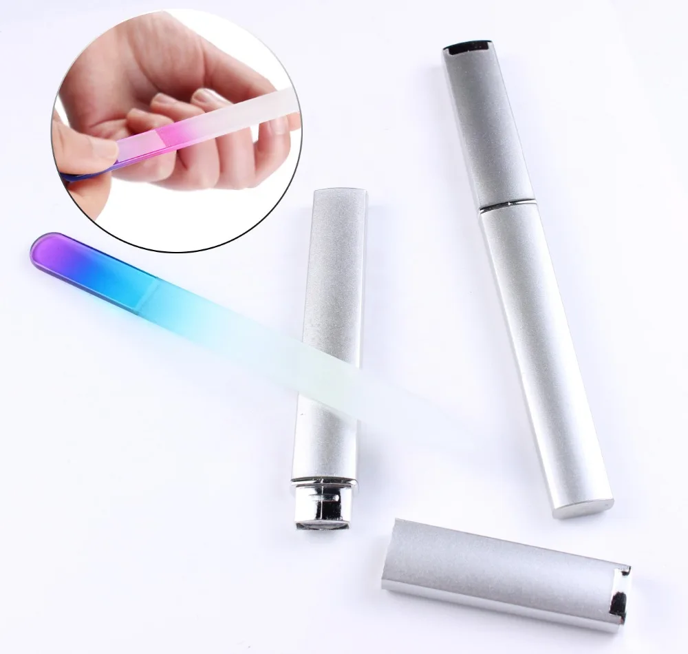 Профессиональный стеклянный буфер 5 шт. разноцветные стеклянные пилки для ногтей