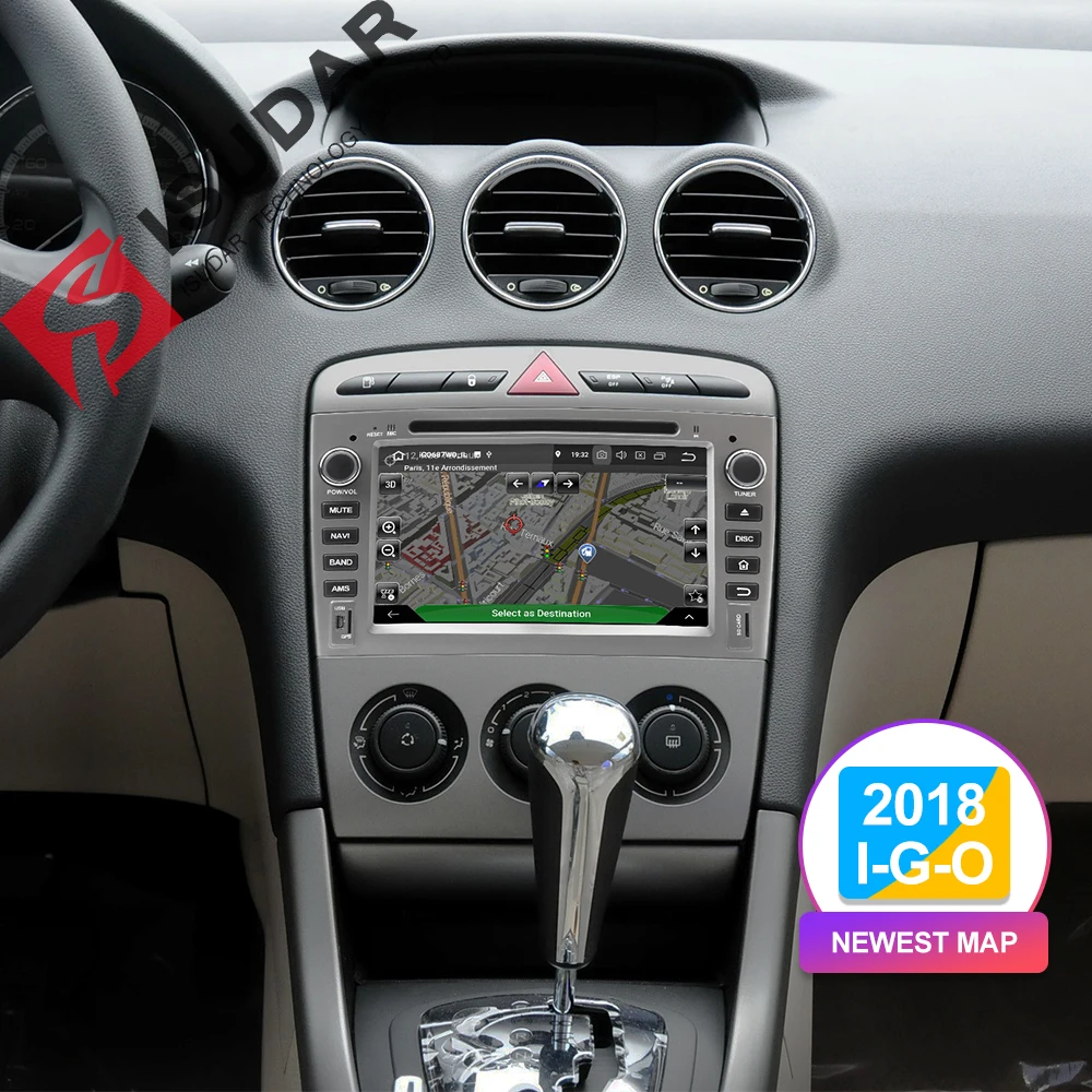 Isudar H80 Автомобильный мультимедийный плеер Android 8 0 2 DIN Авторадио для peugeot 308/408