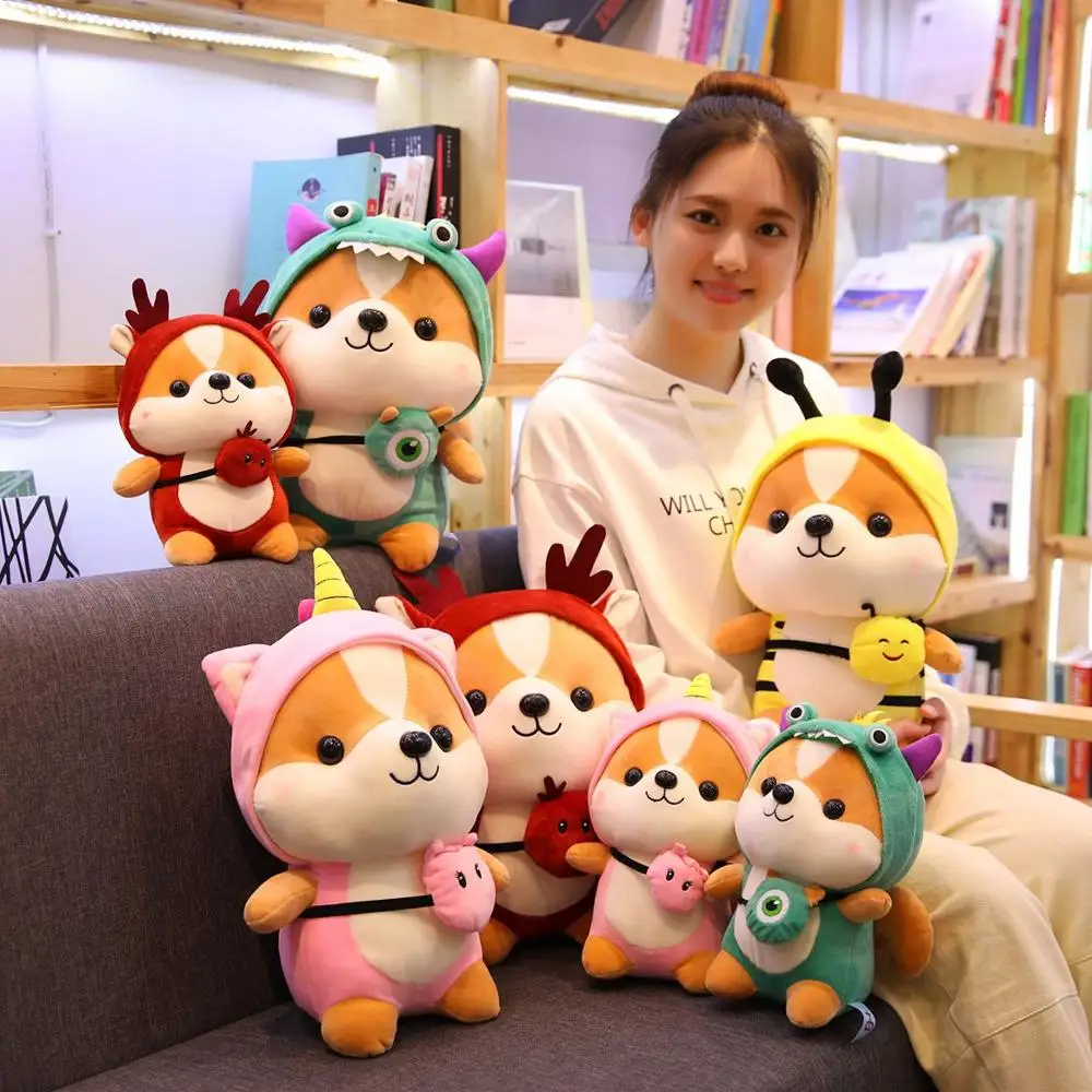 Candice guo! Милая плюшевая игрушка милый хомяк белка превращение в динозавра лось