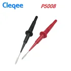 Изоляционная игла для пирсинга Cleqee P5007 P5008, 2 шт., неразрушительный мультиметр, тестовые щупы, красныйчерный