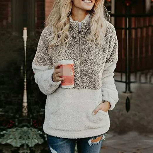 Для женщин флис зима осень теплая куртка на молнии элегантные Пальто