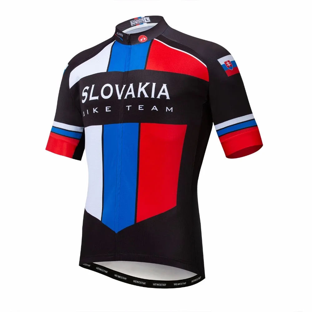 Slovakia cycling jersey Men Mountain Bike jersey MTB Bicycle Shirts Short sleeve Team Road cycle Top Summer Colombia Russia Blue