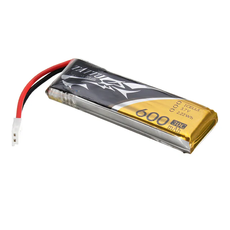 Высокое качество Tattu 3 7 V 600mAh 30C 1S1P перезаряжаемая Lipo батарея Molex вилка Eachine H8 E010S|lipo