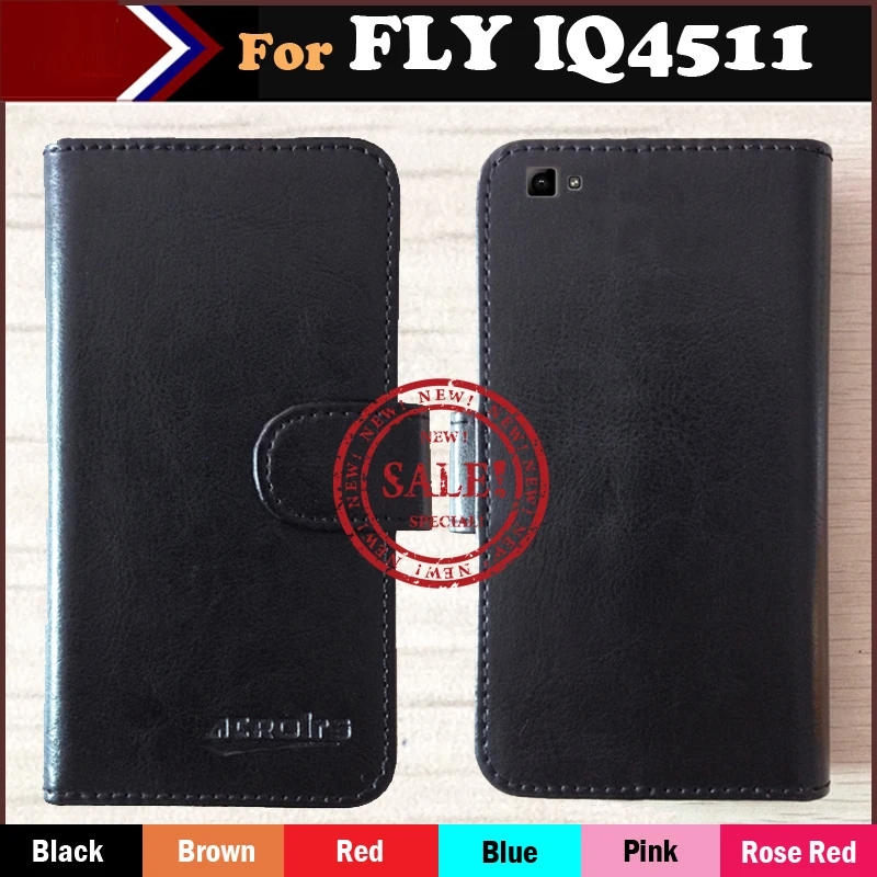 Ультратонкий кожаный чехол кобура для Телефона FLY IQ4511 OCTA TORNADO ONE магнитная кнопка
