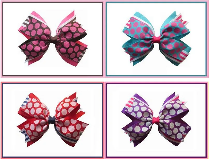 

30PCS Grosgrain Ribbon 4.5" inch Hair Bow DIY Children Hair Accessories