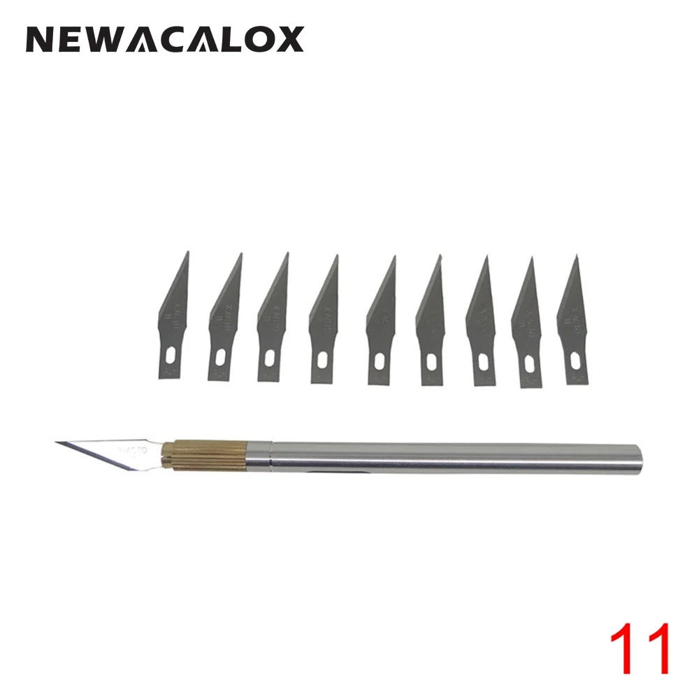NEWACALOX 11 шт. сплав художественный нож прецизионный DIY Инструменты Аксессуары