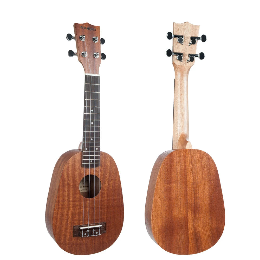 Наоми 26 дюймов укулеле форма ананаса Sapele Topboard задняя панель пластиковая гайка порожек из розового дерева Ukeleles для малышей детей начинающих