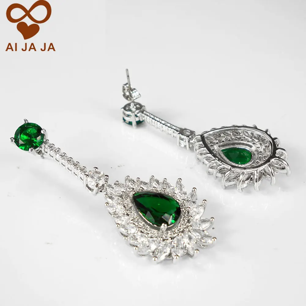 AIJAJA модные хрустальные снежные чешуйчатые висячие серьги Роскошные Bijoux