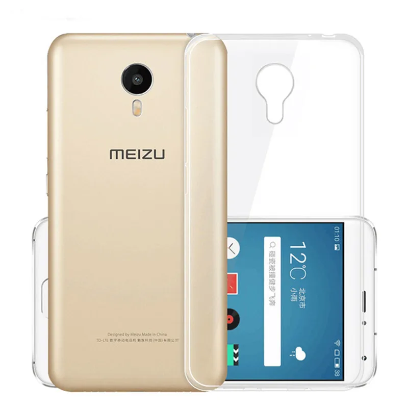 Прозрачный Новый протектор чехол Meizu Metal ТПУ задняя крышка + металлический корпус