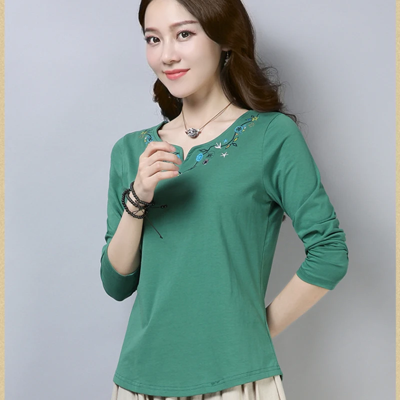 Embroidery blouse women shirts casual plus size korean shirt womens tops and blouses blusas mujer de moda 2021 chemisier femme | Женская