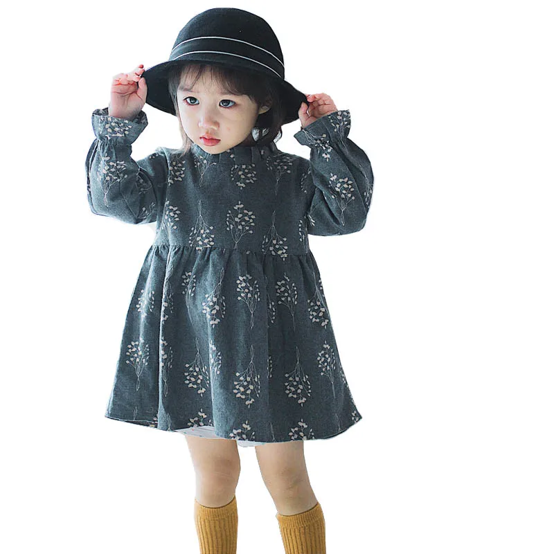 Baby Girl Dress 2019 Spring Fashion Children Clothing Long Sleeve Floral Cotton Girls Clothes Princess Dresses For Vestidos | Детская