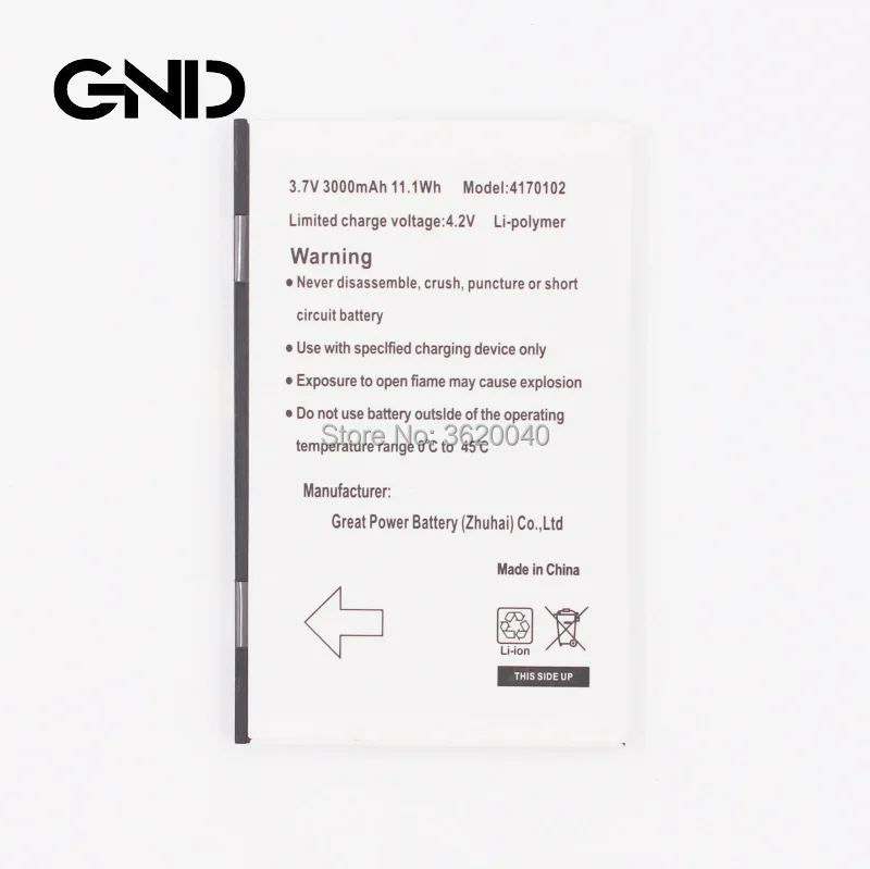 GND 3000mAh/11.1Wh 4 2 V 4170102 Сменный аккумулятор для мобильного телефона Li Ion bateria Polymer
