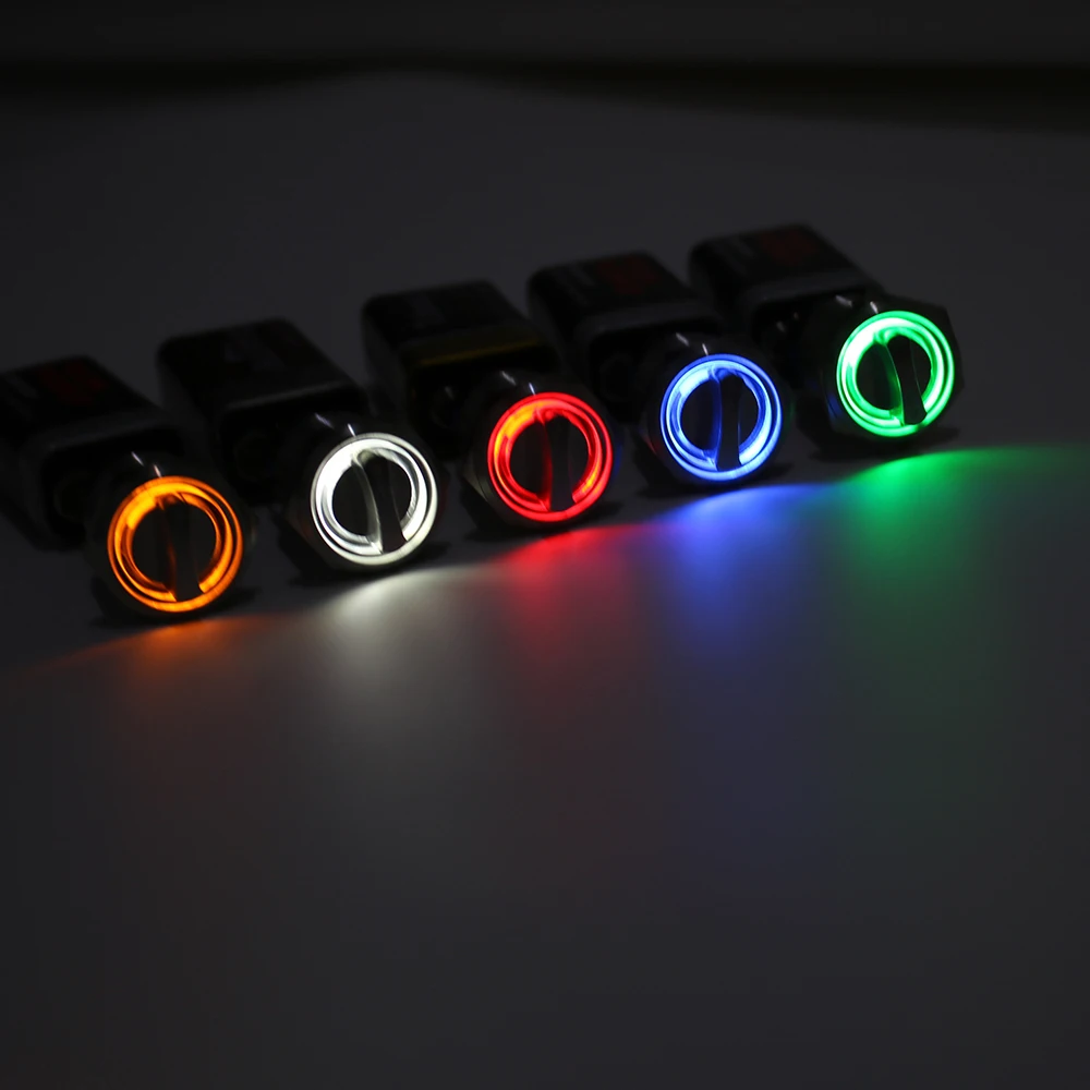 Металлический вращающийся кнопочный переключатель 19 мм латунная фиксация 2/3