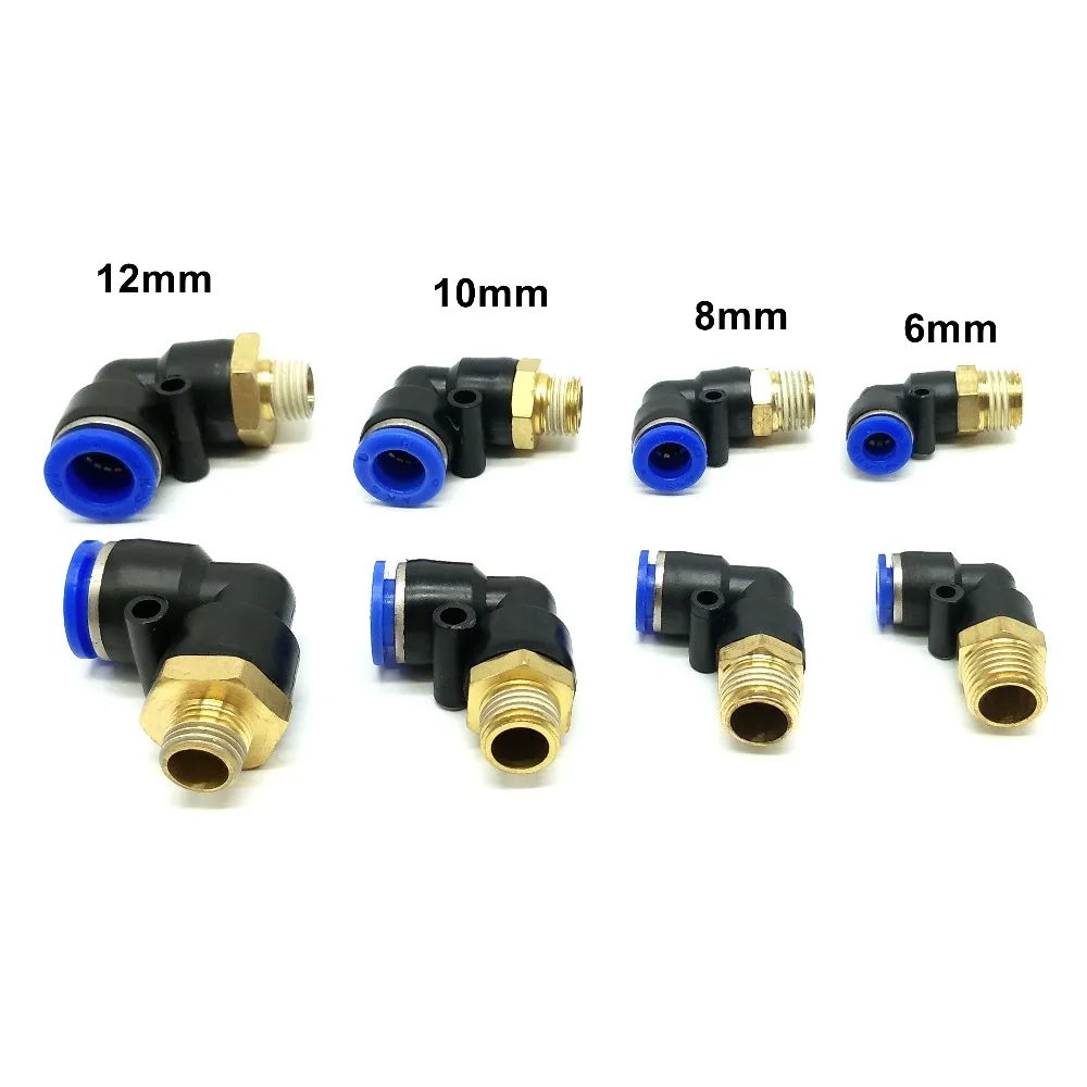 

Pneumatic Fittings L Type G1/4'' Tube 6mm 8mm 10mm 12mm Pipe Fitting PL6-2 PL8-2 PL10-2 PL12-2