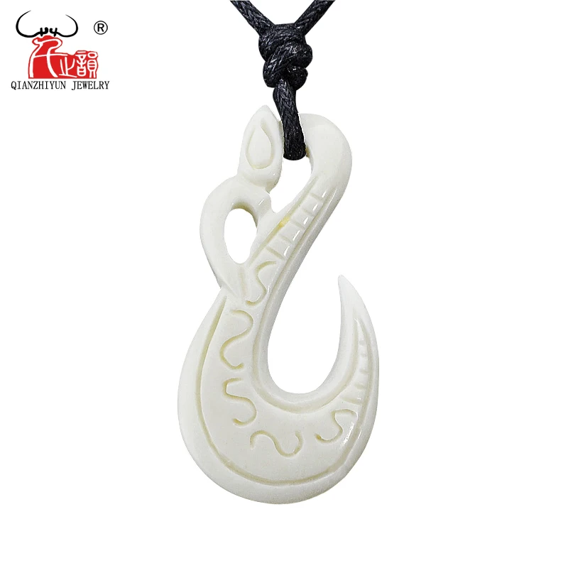 1 шт. гавайское ожерелье маори ручной работы с подвеской из кости яка подарок|necklace