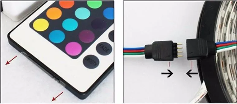5 м/компл. 60 светодиодов/m 3528 12V цветных(RGB) светодиодных лент IP65 Водонепроницаемый+ 44-клавишный пульт ИК-пульт дистанционного управления гибкая светодиодная лента Led освещение на открытом воздухе