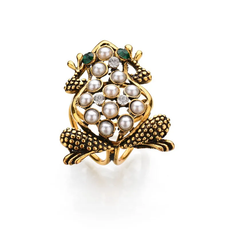 Scarf Fastener Imitation Pearl Cartoon Frog Brooch for Women Cute Kawaii corsage accessories Brand Rhinestone Brooches | Украшения и