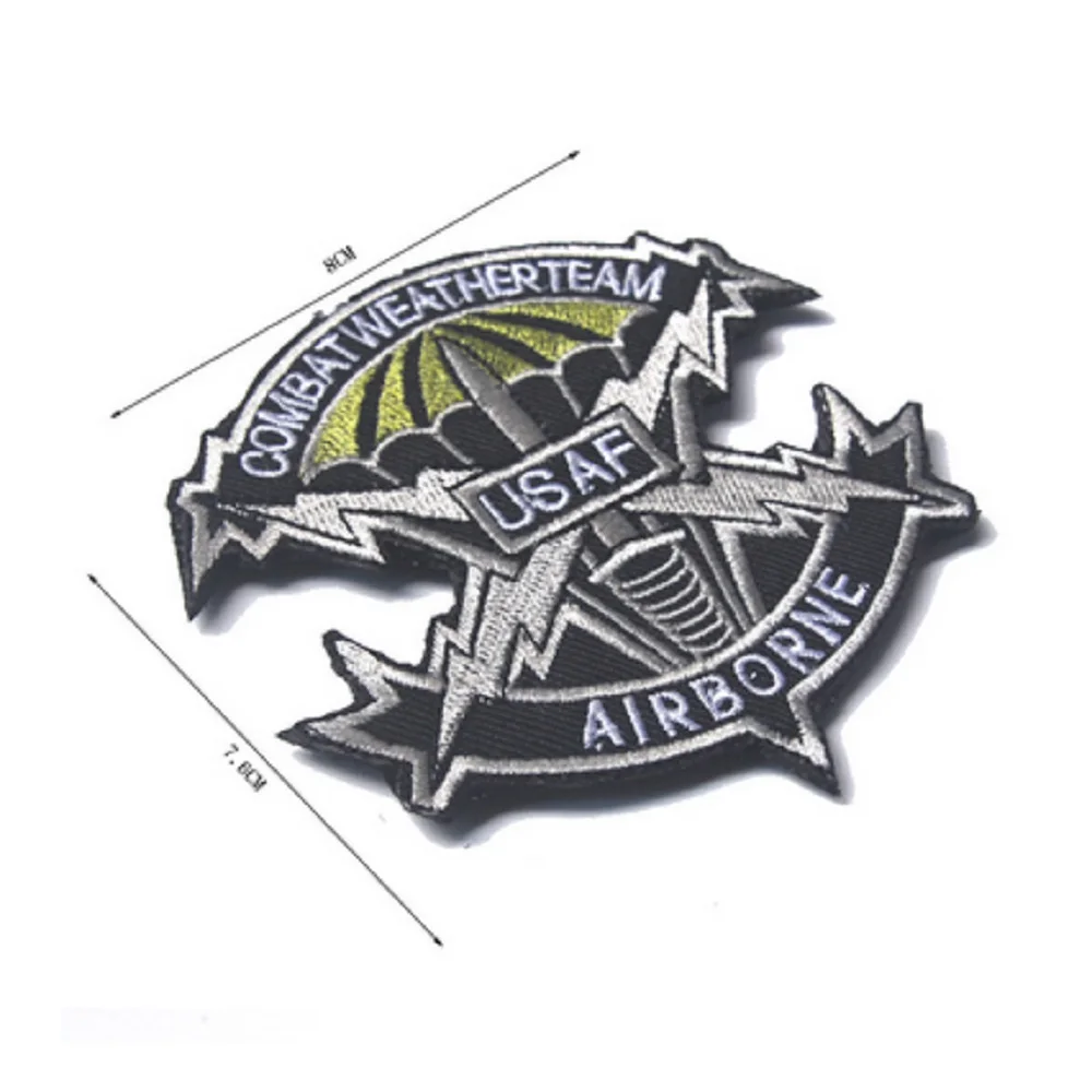 3D заплаты вышивки контуры и крючок ВВС США Патчи Airborne блока Air Force патч чехол для