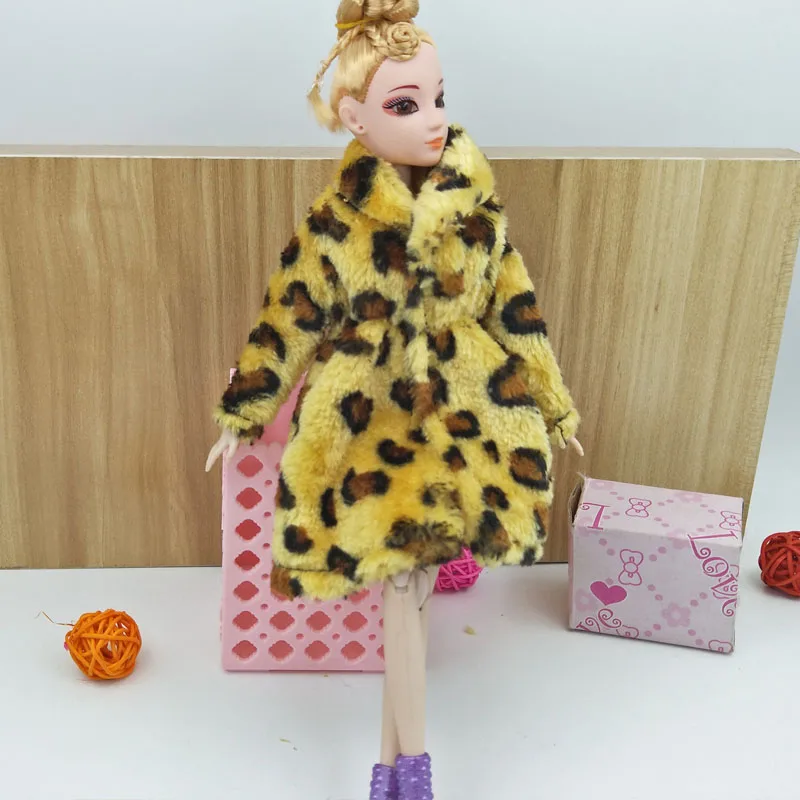 Brown Leopard Handmade Fashion Doll Clothes For Barbie Outfits Winter Clothing 1/6 BJD Accessories Kids Toy | Игрушки и хобби