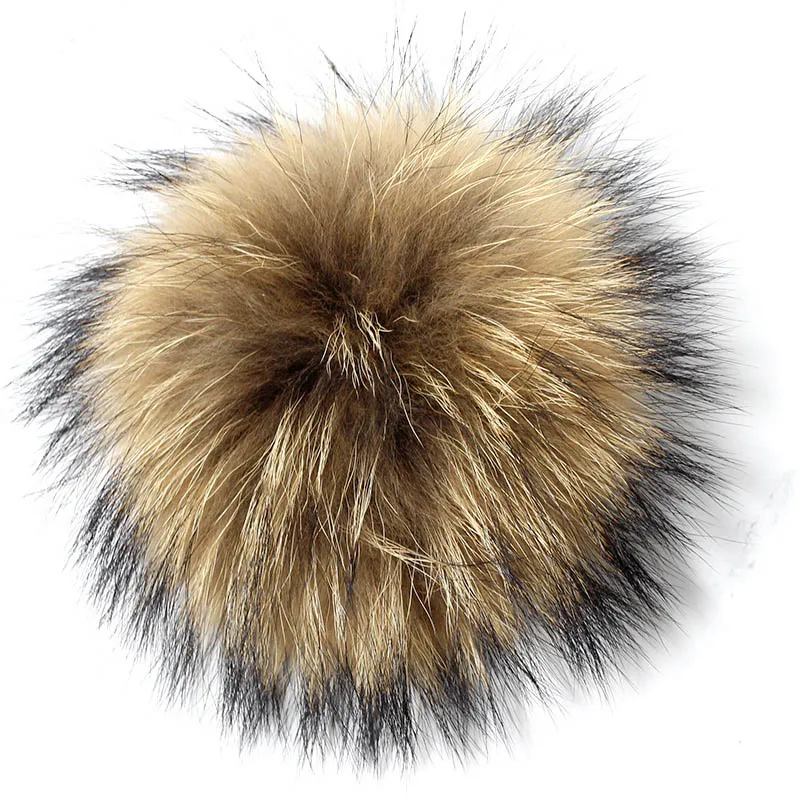 Raccoon ball Комплект из 2 предметов, детский вязаный шарф и шапка, зимний теплый вязанный головной убор и шарфы с настоящим мехом, шапка с помпоном для мальчиков и девочек - Цвет: Raccoon ball