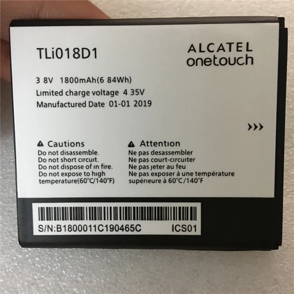 1800 мАч новый высококачественный оригинальный TLi018D1 Аккумулятор для Alcatel one touch