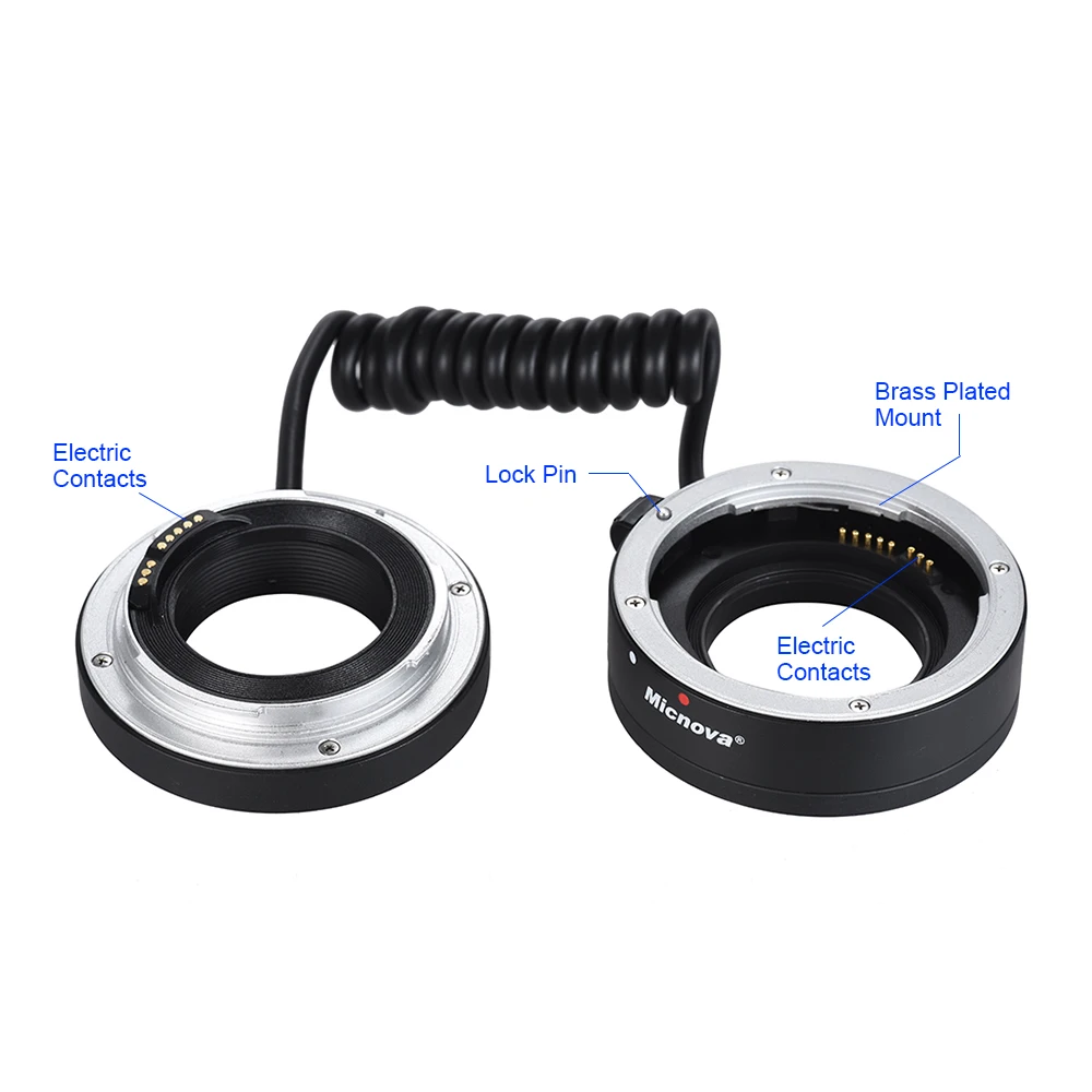 Micnova KK-MRA5C переходное кольцо Труба для объектива USM Canon EF/EF-S Крепление объектива с автофокусом для крупного плана Макросъемка обратное 4 кольцевыми адаптерами 58/67/72/77 мм