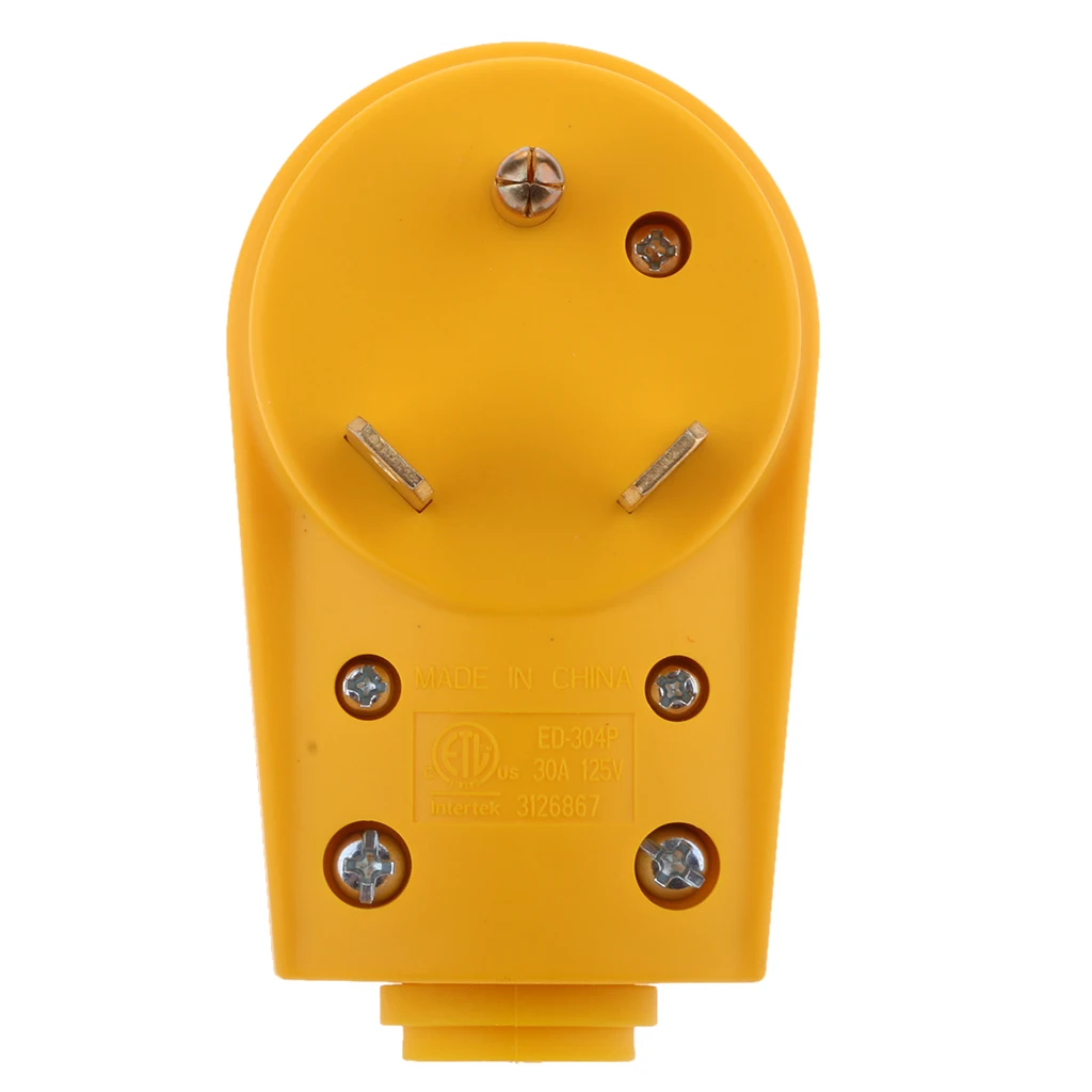 

RV Camper 125V 30Amp RV Замена штепсельной вилки желтый ручка сверхмощный