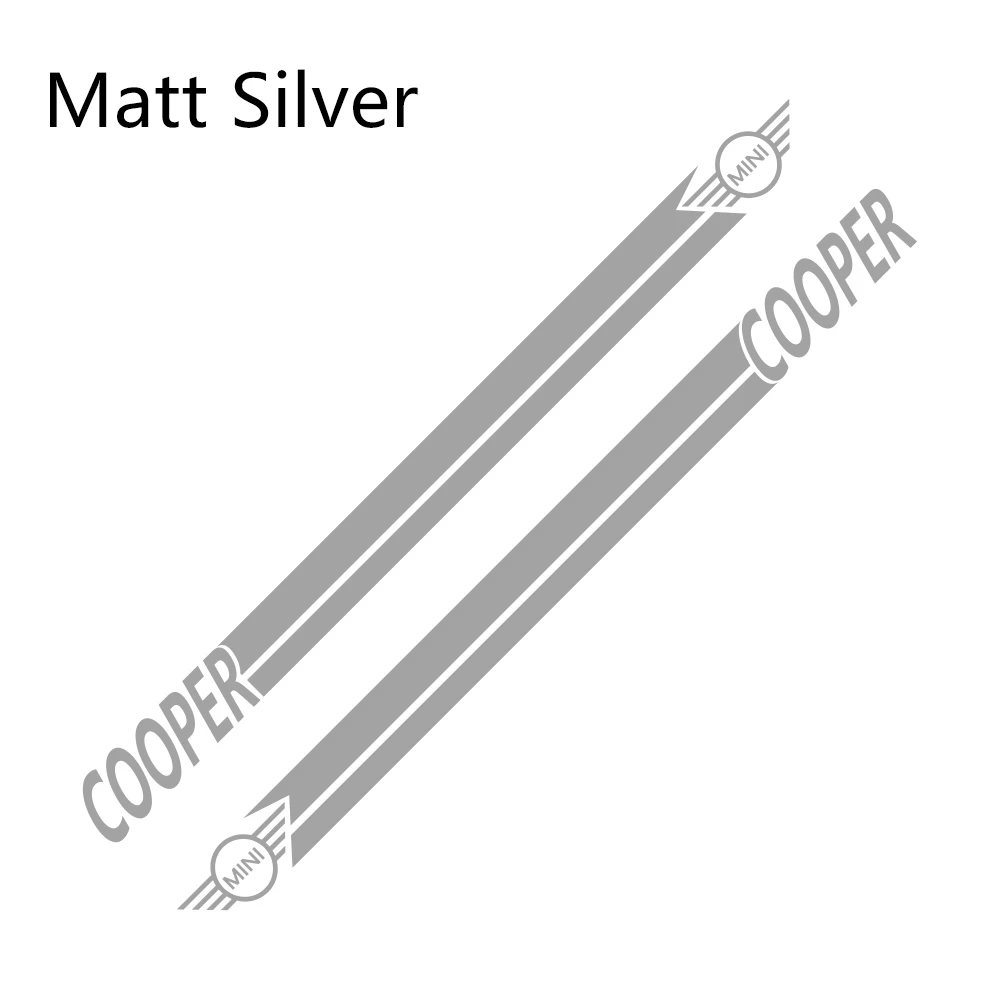 Matte Silver Для MINI Cooper S One JCW R50 R53 R55 R56 R57 R58 R60 F55 F56 F57 F60 боковая юбка полосы наклейки на тело автомобильные аксессуары - Название цвета: Matte Silver