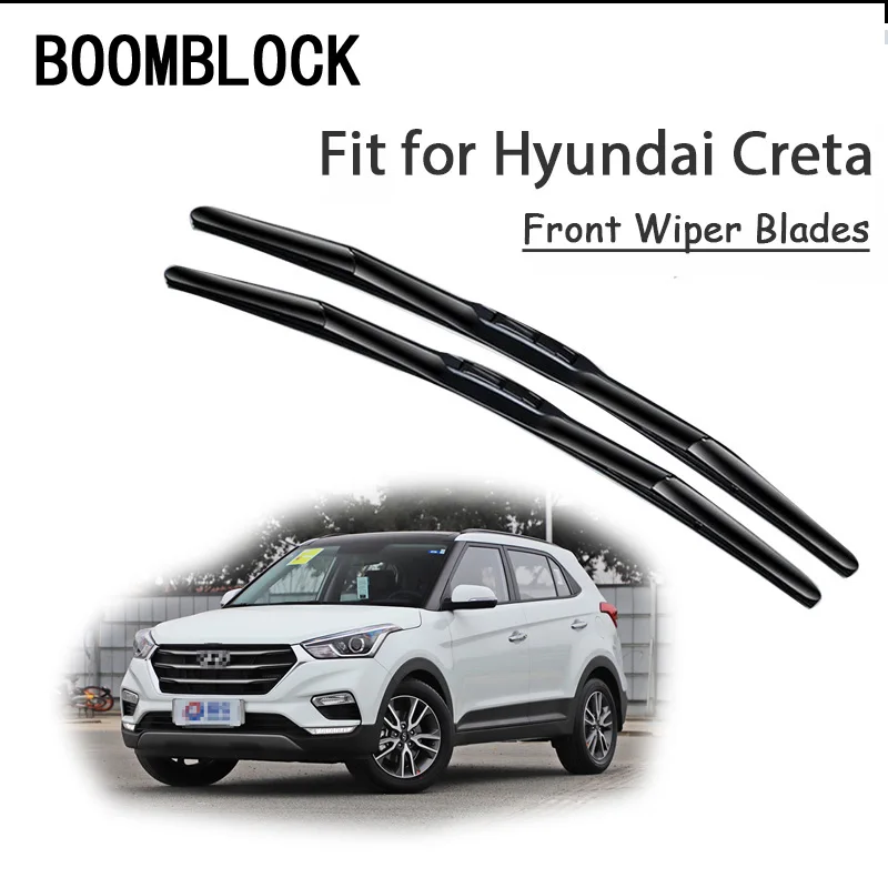 

Щетки стеклоочистителя BOOMBLOCK 2 шт., высококачественные щетки стеклоочистителя для Hyundai Creta ix25 2018 2017 2016 2015 2014, аксессуары
