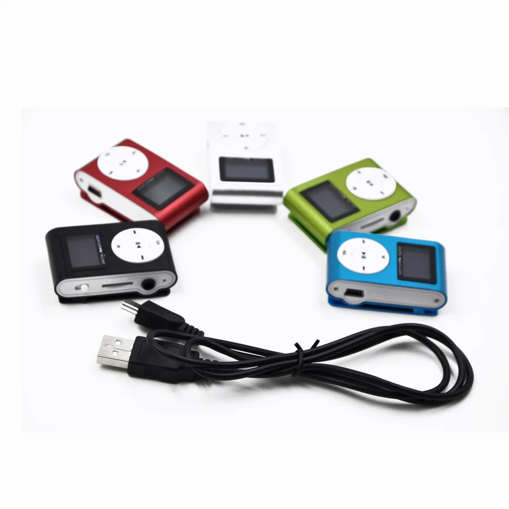 Улучшенный мини USB металлический зажим MP3 плеер с ЖК экраном Поддержка 32 ГБ Micro SD TF