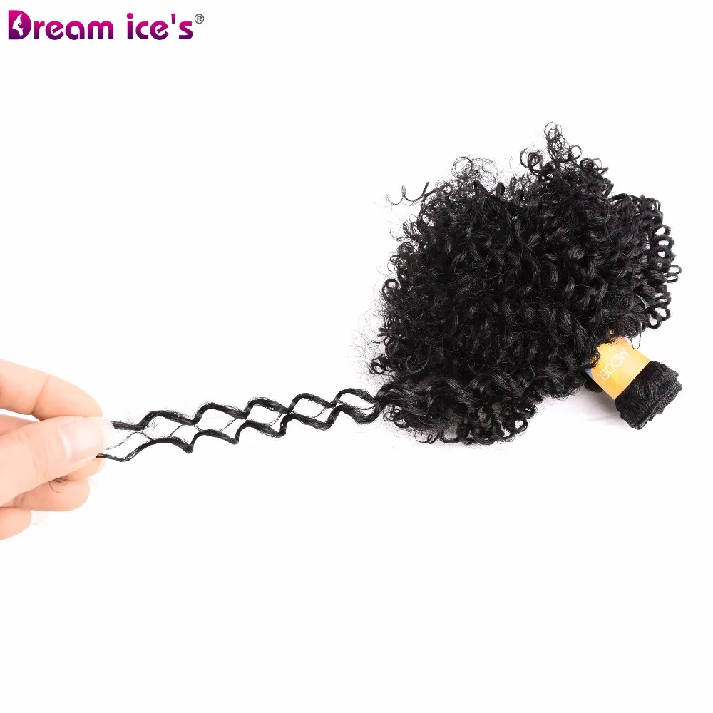 Dream ice's Afro bouncy пучки волнистых волос для наращивания 6 шт./упак. один пакет одна голова завивка искусственных волос для черных женщин
