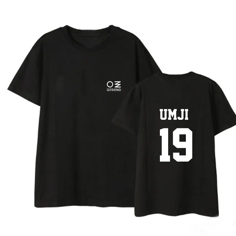 UMJI Kpop GFRIEND Time For The Moon Album Shirts Повседневная Свободная одежда в стиле хип-хоп футболка Топы с короткими рукавами футболка DX664 - Цвет: UMJI
