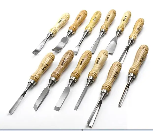 Деревянный набор инструментов для резки 12 шт./компл. резьбы по дереву Ножи корень