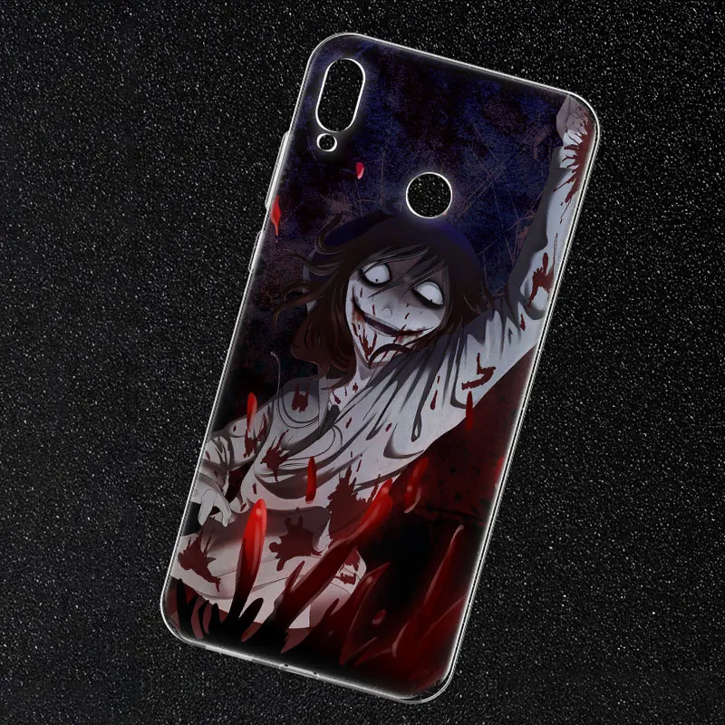 anime jeff the killer soft silicone phone case for huawei honor 20 20i 10 9 8 lite 8x 8c 8a 8s 7s 7a pro view 20 fashion cover free global shipping