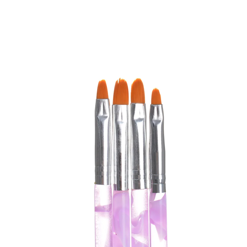 7 шт. набор кистей для дизайна ногтей рисования с кристаллами резная Цветочная