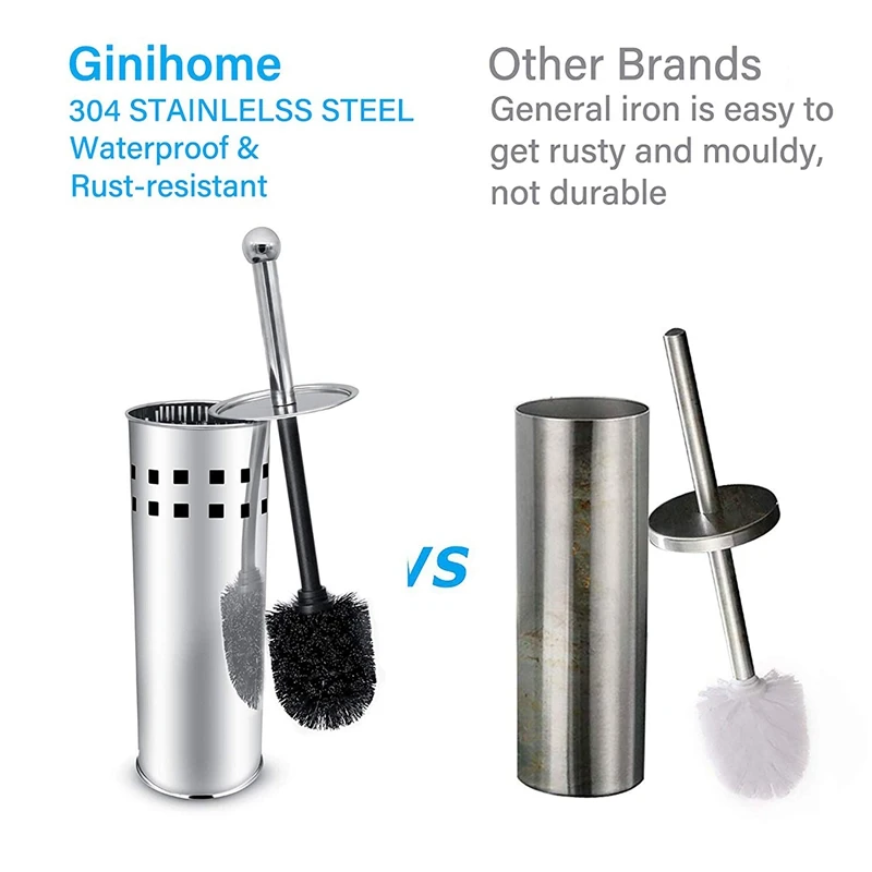 Туалетная щетка и держатель 304 бамбуковая угольная туалетная из нержавеющей