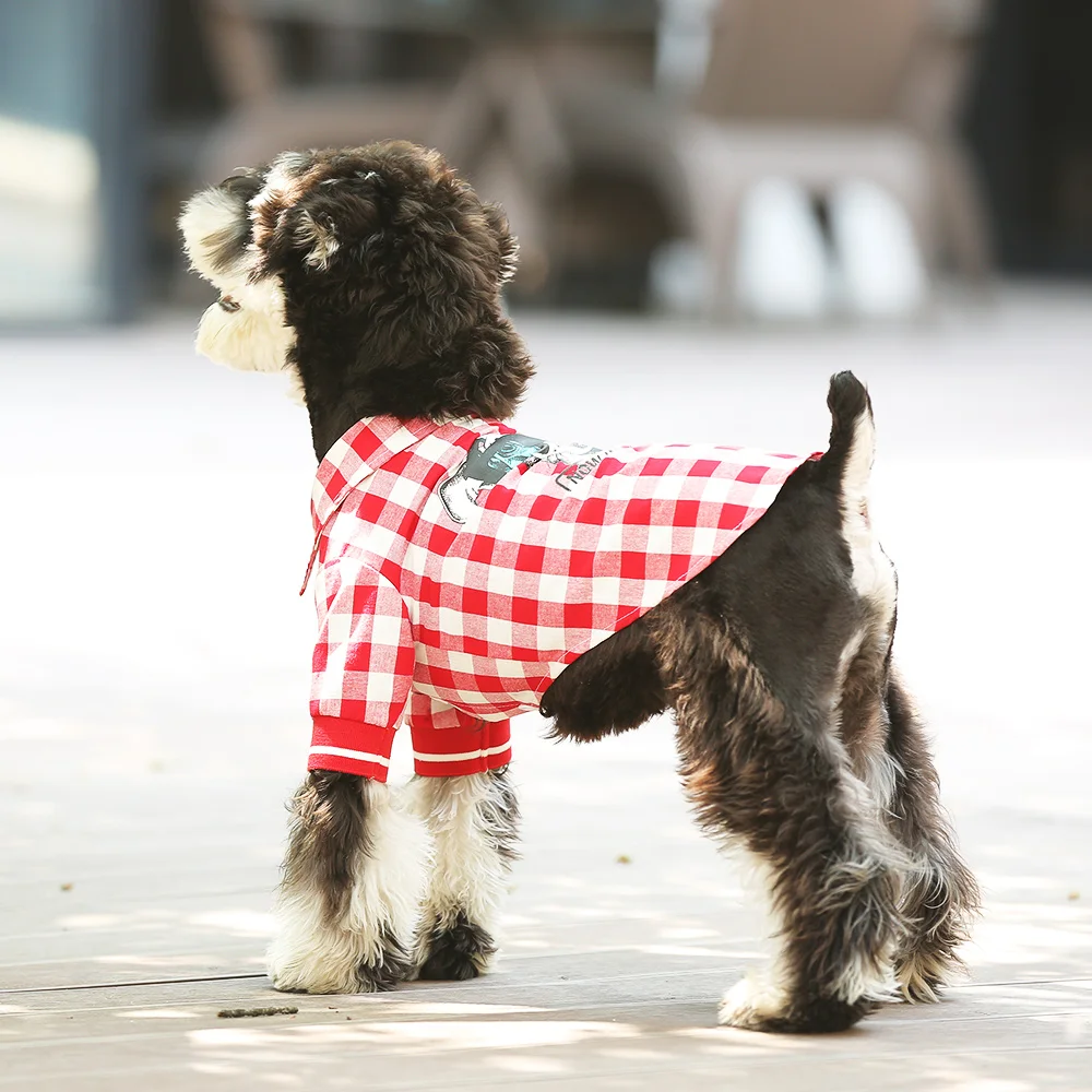Футболка HOOPET Puppy одежда для собак с двумя ногами тонкая летняя клетка питомцев