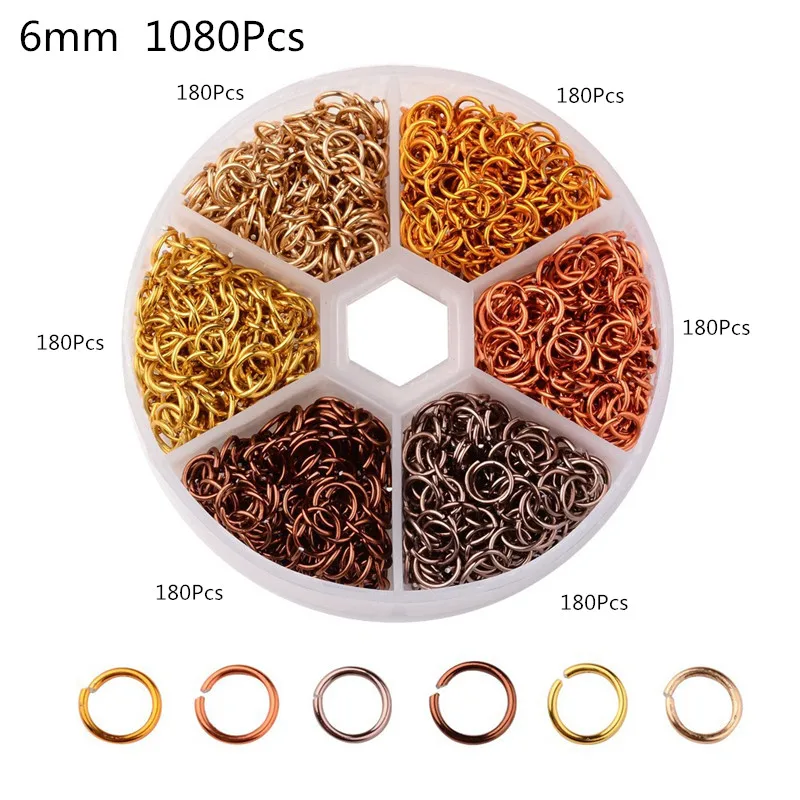 6mm 1080pcs 1 1080/1600/3000 шт. на возраст от 4 до 10 лет мм Разделение с кольцом, металлические пряжки для одежды аксессуары DIY ювелирных изделий Изготовление разъем соединительные кольца петли - Цвет: 6mm 1080pcs 1