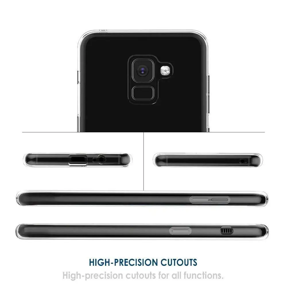 Чехол для samsung Galaxy A8 2018 TPU Силиконовый прочный прозрачный мягкий чехол Plus защитная